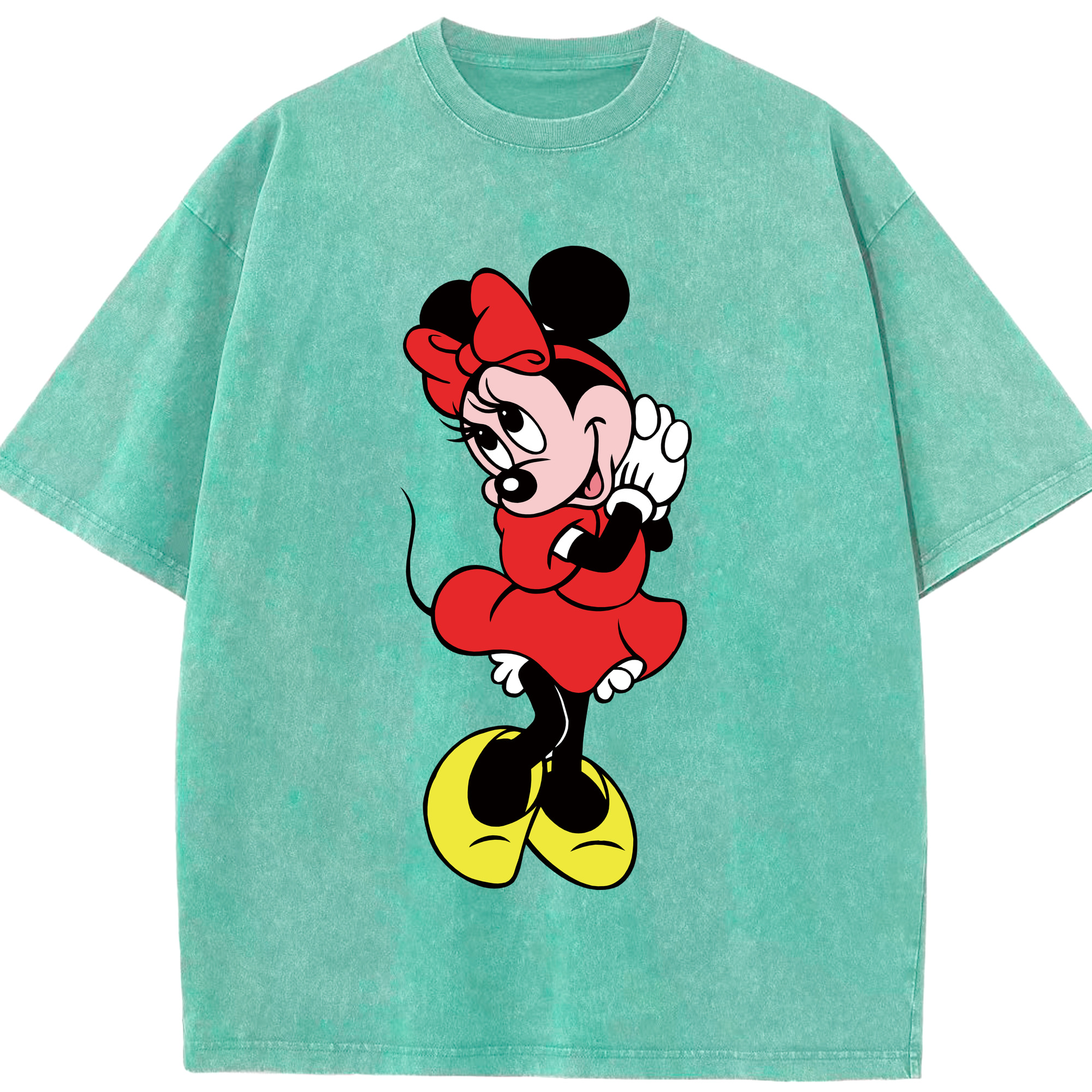 （画像用） ミッキーマウス Mickey Mouse 綿100% ヴィンテージ風 半袖Tシャツ（フロントプリント）